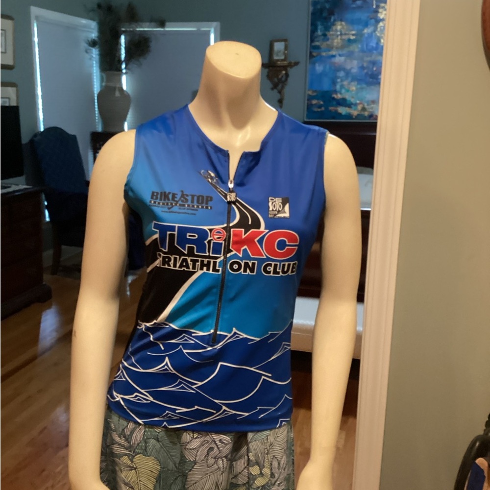 DESOTO Blue Triathlon Tank Top